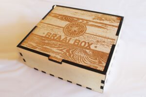 6 x 125ml assorted braai condiments in laser engraved box