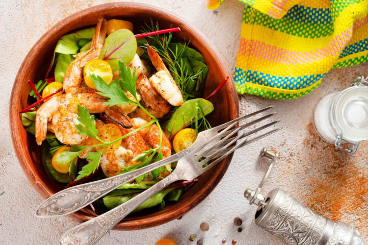 Mango, Prawn, Coriander & Baby Tomato Salad